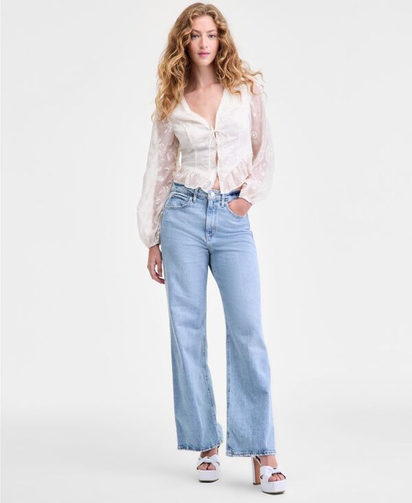 ゲス レディース ボトムス デニムパンツ ジーンズ GUESS Women's High-Rise Wide-Leg Jeans FELICITY BLU｜ReVida 店