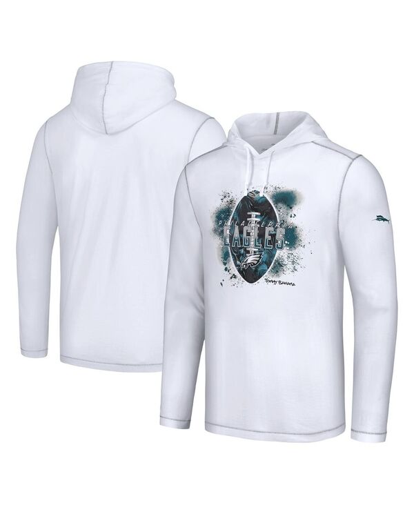トッミーバハマ メンズ アウター パーカー・スウェット 落ちこむ パーカー Tommy Bahama Men\u0027s White Philadelphia Eagles Graffiti Touchdown Pullover Hoodie White 白いこと