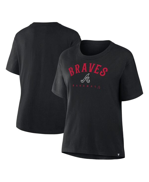 ファナティクス レディース トップス Tシャツ Fanatics Women's Black Atlanta Braves Home Run Legacy T-Shirt Black ブラック