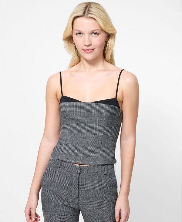フレンチコネクション レディース トップス シャツ French Connection Women Owen Plaid Suiting Corset Top Charcoal/black ブラック