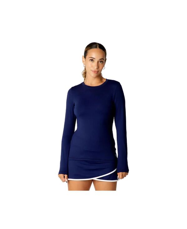ソフィベラ レディース トップス シャツ Sofibella UV Colors Womens Long Sleeve Tennis Shirt Navy ネイビー