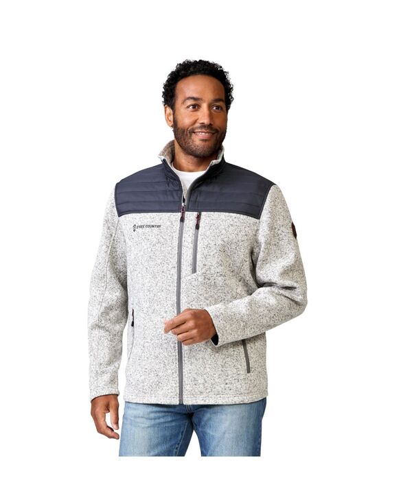 無償性 カントリー メンズ アウター 編み物・プルオーバー 編み物 フリース 上衣 Free Country Men\u0027s Frore Sweater Knit Fleece Jacket Thyme ニット・セーター-トップス