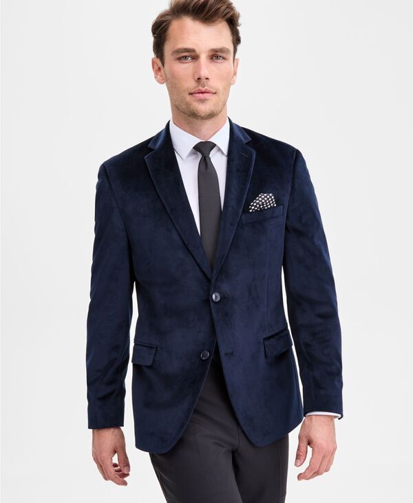 バースリー メンズ アウター ジャケット・ブルゾン ベルベット コート Bar III Men's Slim-Fit Velvet Sport Coat Navy ネイビー