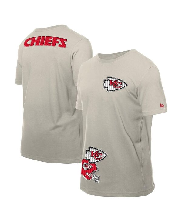 ニューエラ メンズ トップス Tシャツ New Era Men's Light Beige Kansas City Chiefs Multi Patch T-Shirt Light Beige ベージュ