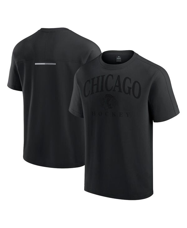ファナティクス メンズ トップス Tシャツ Fanatics Men's Black Chicago Blackhawks Elements Flex Tri-Blend T-Shirt Black ブラック