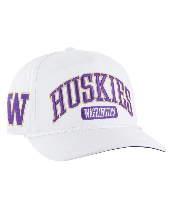 47 ブランド メンズ アクセサリー 帽子 '47 Brand Men's White Washington Huskies Local Arch Hitch Snapback Hat White ホワイト｜ReVida 店