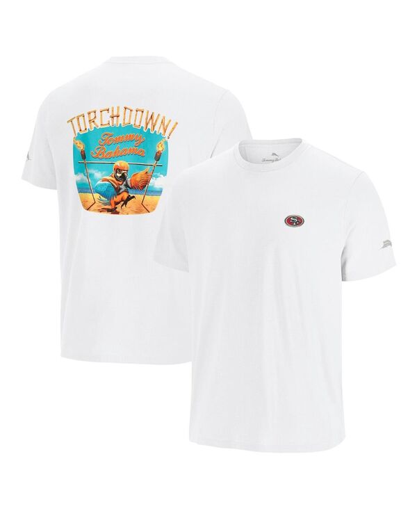 トッミーバハマ メンズ トップス Tシャツ ダウン グラフィック Tommy Bahama Men's White San Francisco 49ers Sport Torch Down Graphic T-Shirt White ホワイト