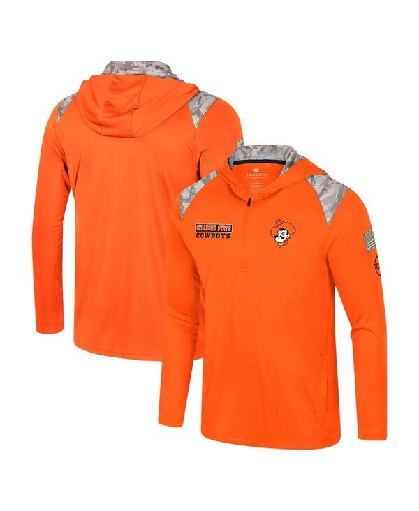 コロシアム メンズ アウター ジャケット・ブルゾン パーカー ジャケット Colosseum Men's Orange Oklahoma State Cowboys OHT Military Appreciation Quarter-Zip Hoodie Jacket Orange オレンジ