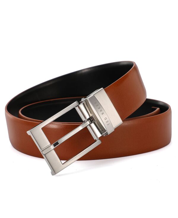 テッドベーカー メンズ 付属品 胴締め なめし革 Ted Baker Men\u0027s Reversible Leather Belt Cognac/ Black 黒いこと