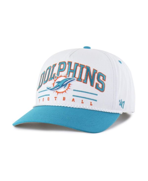 47 ブランド メンズ アクセサリー 帽子 '47 Brand Men's White/Aqua Miami Dolphins Roscoe Two-Toned Hitch Adjustable Hat White Aqua ホワイト 9,840円