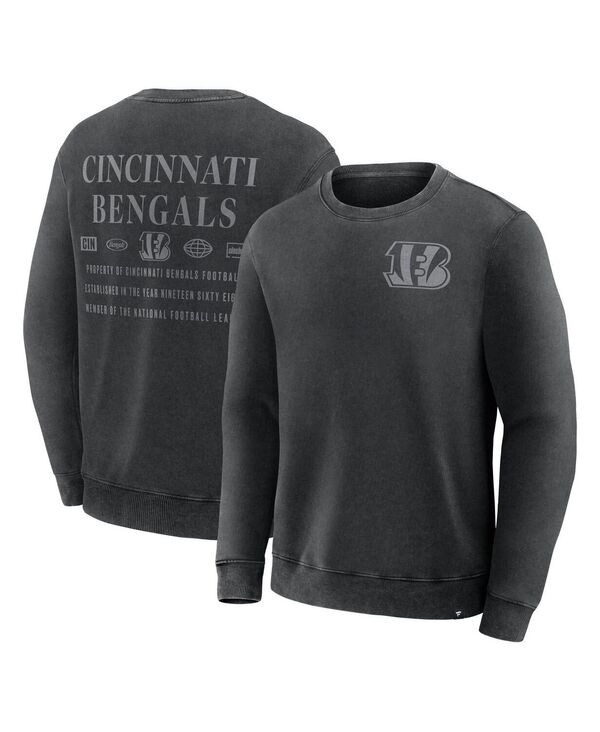 ファナティクス メンズ アウター パーカー・スウェット スウェット シャツ Fanatics Men's Black Cincinnati Bengals Deep Route Pullover Sweatshirt Black ブラック