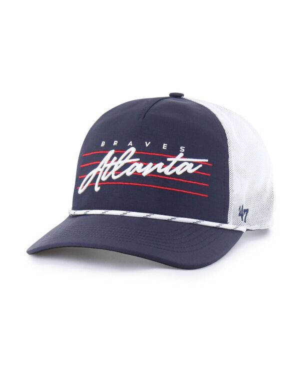 47 ブランド メンズ アクセサリー 帽子 メッシュ ダウン '47 Brand Men's Navy Atlanta Braves Brrr Downburst Mesh Hitch Adjustable Hat Navy ネイビー
