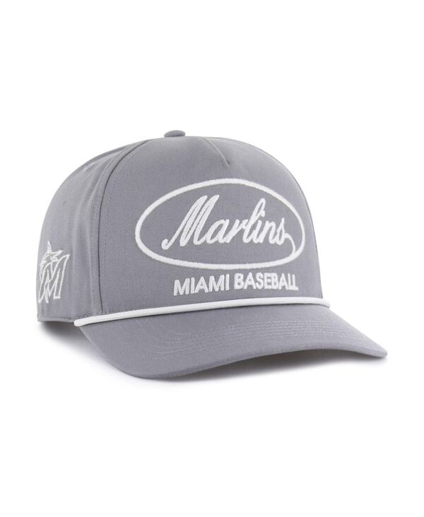 47 ブランド メンズ アクセサリー 帽子 '47 Brand Men's Gray Miami Marlins Foundational Hitch Adjustable Hat Gray グレー
