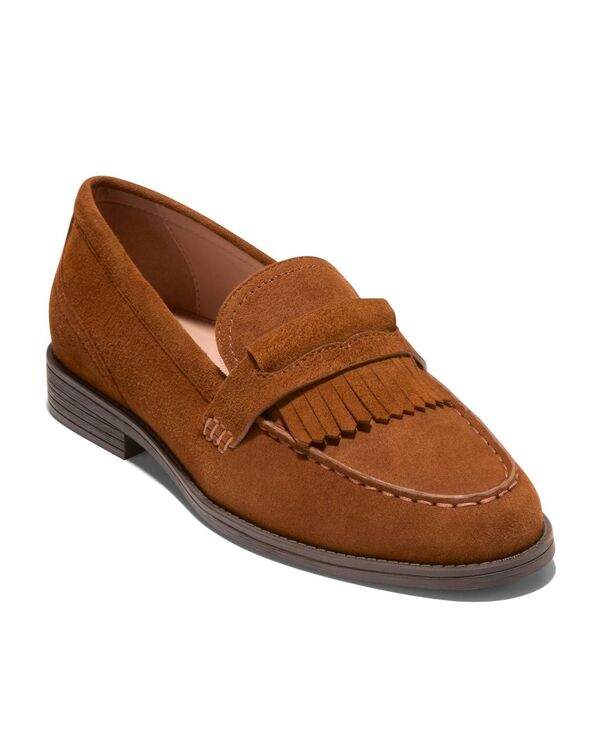 コールハーン レディース シューズ パンプス ローファー Cole Haan Women's Stassi Kiltie Loafers Tobacco Suede｜ReVida 店