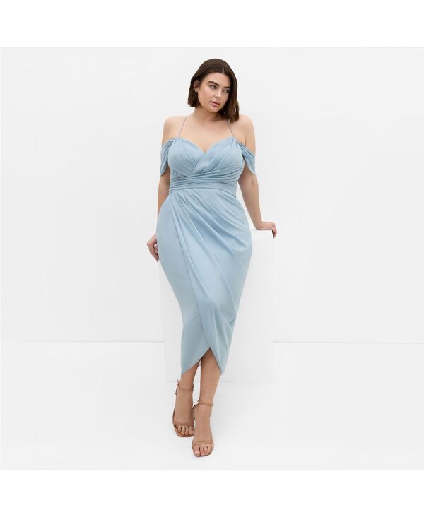シティーシック レディース トップス ワンピース マキシワンピース マキシ CITY CHIC Women's Entwine Maxi Dress Dusty blue ブルー