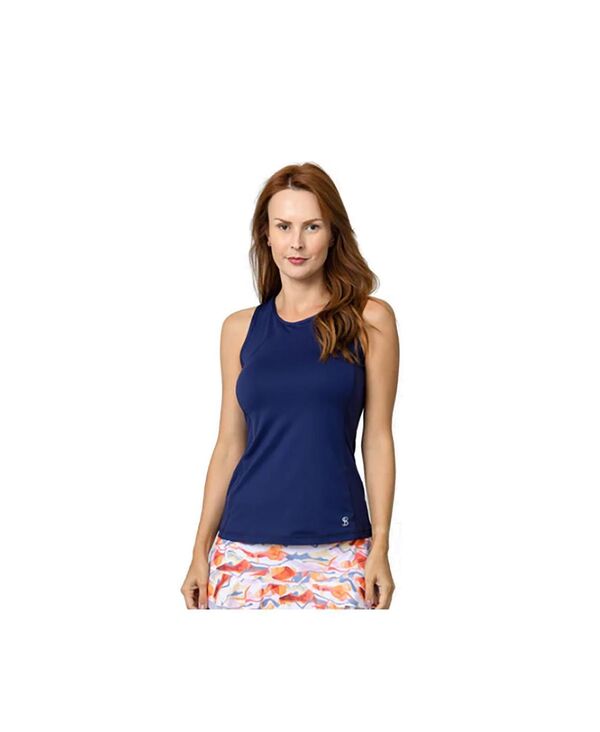 ソフィベラ レディース トップス シャツ Sofibella UV Colors Womens Tennis Tank Top Navy ネイビー