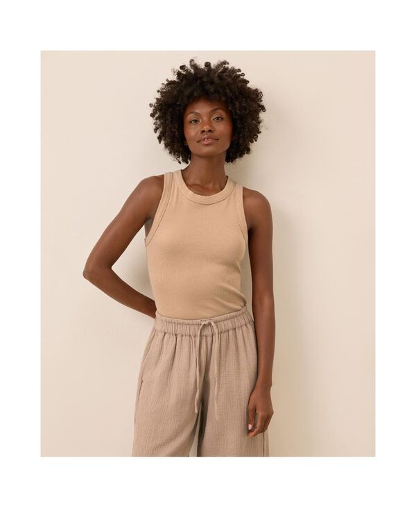 パクト レディース トップス シャツ Pact Women's Perfect Rib Racerback Tank Sesame|ReVida 店