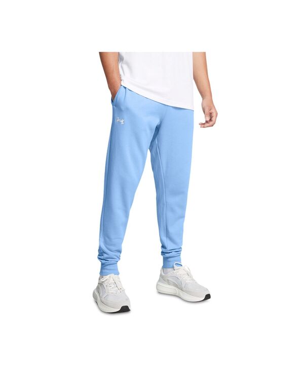アンダーアーマー メンズ ボトムス カジュアルパンツ ジョガーパンツ フリース Under Armour Men's Rival Tapered-Fit Fleece Joggers Horizon Blue / / White ホワイト