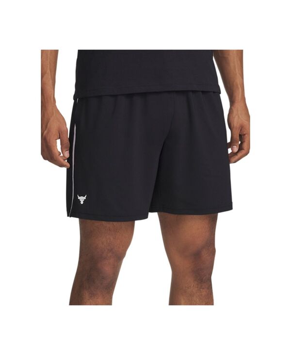 アンダーアーマー メンズ ボトムス ハーフパンツ・ショーツ メッシュ ショートパンツ Under Armour Men's Project Rock Mesh Shorts Black / / White ホワイト