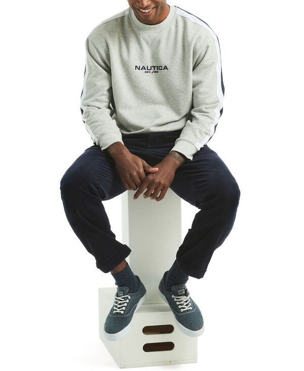 ナウティカ メンズ アウター パーカー・スウェット クルーネック スウェット シャツ ロゴ グラフィック Nautica Men's Graphic Logo Crewneck Sweatshirt Gray Heather グレー