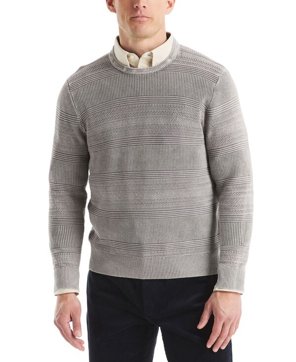 ナウティカ メンズ アウター ニット・セーター クルーネック セーター Nautica Men's Stonewashed Crewneck Sweater Frost Gray グレー