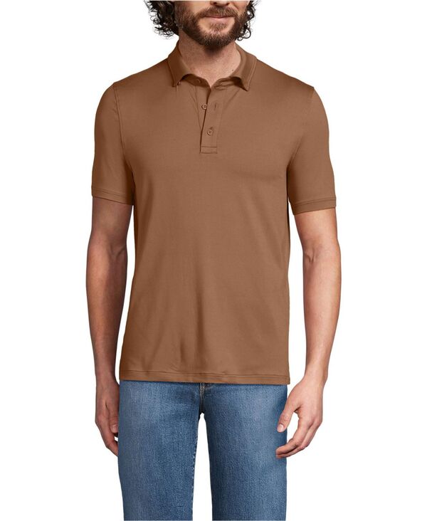 ランズエンド メンズ トップス ポロシャツ Lands' End Men's Short Sleeve Cooling Performance Polo Maple toffee