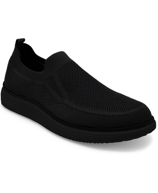 アカデミクス メンズ シューズ スニーカー ニット Akademiks Men's Olney Knit Slip-On Sneaker Black/Black ブラック｜ReVida 店