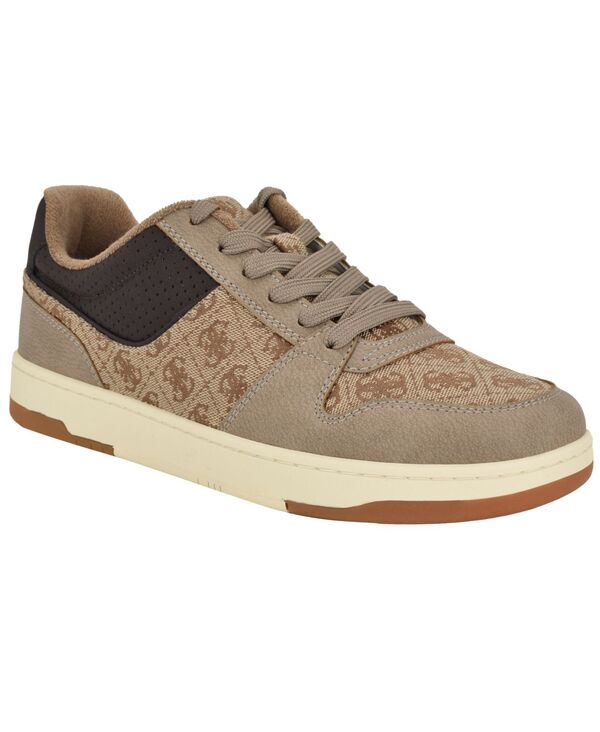ゲス メンズ シューズ スニーカー レース GUESS Men's Tryon Branded Lace Up Fashion Sneakers Taupe トープ