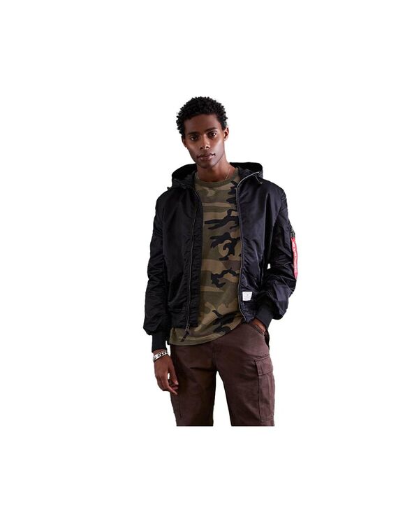 アルファインダストリーズ メンズ アウター ジャケット・ブルゾン ジャケット Alpha Industries Men's L-2B Hooded Gen II Flight Jacket Black ブラック