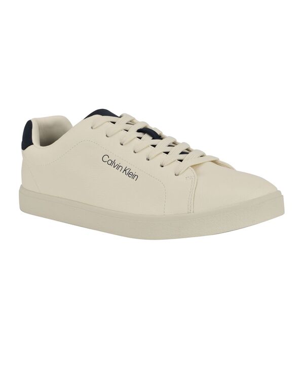 カルバンクライン メンズ シューズ スニーカー レース Calvin Klein Men's Ilano Casual Lace-Up Sneakers Ivory アイボリー