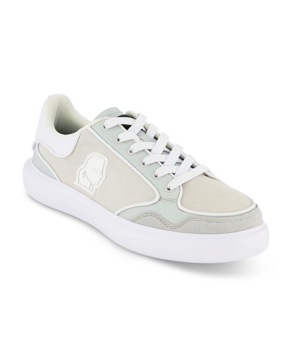 長い巻き毛 ラガーフェルド メンズ シューズ スニーカー スピード競技 KARL LAGERFELD PARIS Men\u0027s Side Patch Court Lace Up Sneakers Mint ペパーミント