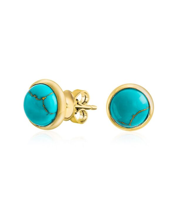ブリング レディース アクセサリー ピアス・イヤリング Bling Jewelry Geometric Honeycomb Hexagon CZ Stud Earrings 14K Gold Sterling Blue turquoise ブルー