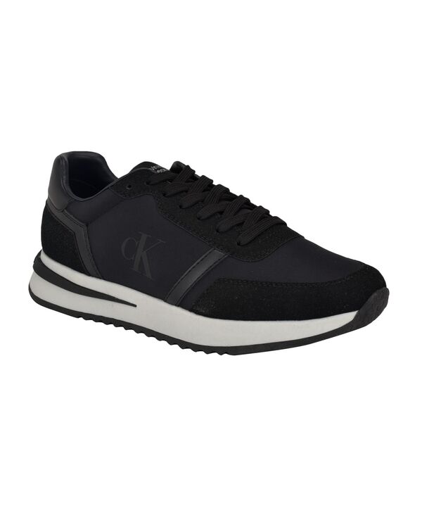 カルバンクライン メンズ シューズ スニーカー スピード競技 Calvin Klein Men\u0027s Picio Lace Up Casual Sneakers Black 黒いこと