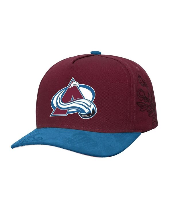 ミッチェル&ネス レディース アクセサリー 帽子 Mitchell & Ness Mitchell Ness Men's Burgundy/Blue Colorado Avalanche May Flowers Pro Crown Adjustable Hat Burgundy Blue ブルー｜ReVida 店