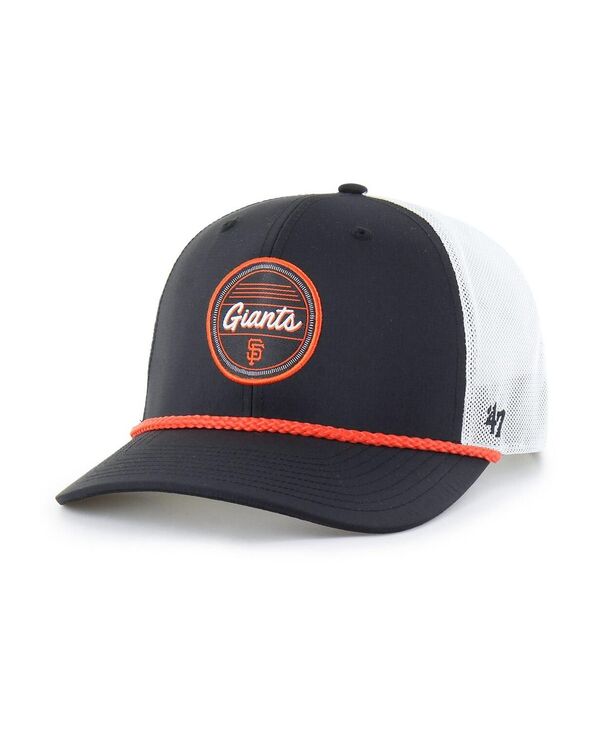 47 ブランド メンズ アクセサリー 帽子 '47 Brand Men's Black/White San Francisco Giants Fairway Trucker Adjustable Hat Black White ホワイト|ReVida 店
