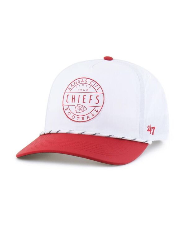 47 ブランド メンズ アクセサリー 帽子 '47 Brand Men's White/Red Kansas City Chiefs Suburbia Hitch Two-Tone Adjustable Hat White Red ホワイト