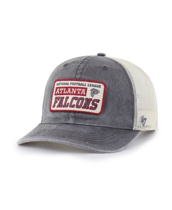 47 ブランド メンズ アクセサリー 帽子 Tシャツ '47 Brand Men's Charcoal Atlanta Falcons Canteen Relaxed Trucker Adjustable Hat Charcoal チャコール