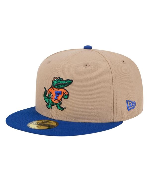 ニューエラ メンズ アクセサリー 帽子 New Era Men's Khaki Florida Gators Throwback Two-Tone 59FIFTY Fitted Hat Khaki カーキ