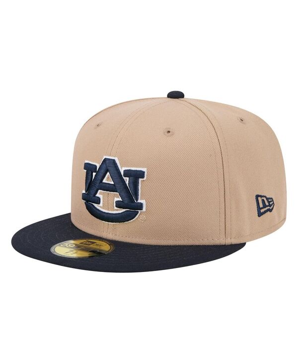 ニューエラ メンズ アクセサリー 帽子 New Era Men's Khaki Auburn Tigers Two-Tone 59FIFTY Fitted Hat Khaki カーキ