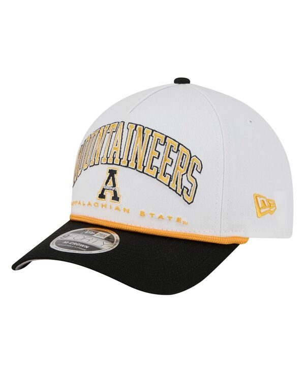 ニューエラ メンズ アクセサリー 帽子 New Era Men's White/Black Appalachian State Mountaineers Arch Two-Tone Rope 9FORTY A-Frame M-Crown Adjustable Hat White Black ホワイト 7,686円