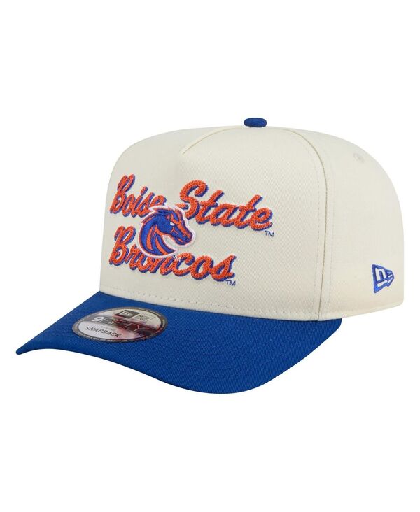 ニューエラ メンズ アクセサリー 帽子 ヴィンテージ New Era Men's Cream/Royal Boise State Broncos Vintage Chainstitch 9FIFTY A-Frame Snapback Hat Cream Royal クリーム