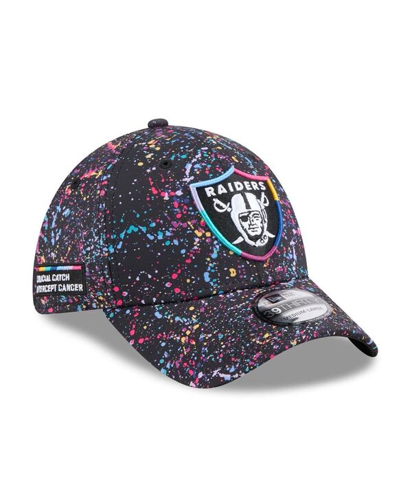 ニューエラ メンズ アクセサリー 帽子 New Era Men's Black Las Vegas Raiders 2025 NFL Crucial Catch 39THIRTY Flex Hat Black ブラック