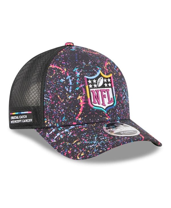 ニューエラ メンズ アクセサリー 帽子 ロゴ New Era Men's Black Shield Logo 2025 NFL Crucial Catch 9FORTY Adjustable Hat Black ブラック