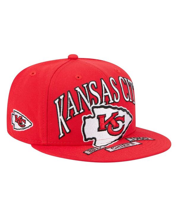 ニューエラ メンズ アクセサリー 帽子 New Era Men's Red Kansas City Chiefs Oversized 59FIFTY Fitted Hat Red レッド