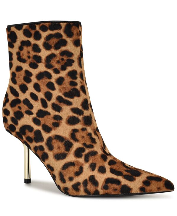 ナインウェスト レディース シューズ パンプス ブーツ Nine West Women's Narend Pointy Toe Stiletto Dress Booties Leopard Calf Hair アニマル