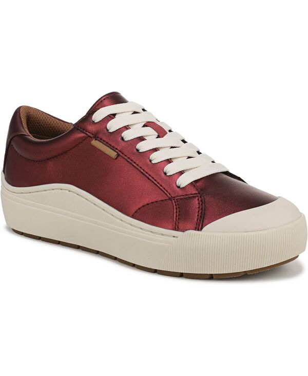 ドクター・ショール レディース シューズ スニーカー プラットフォーム レース Dr. Scholl's Women's Time Off Lace Up Platform Sneakers Burgundy Faux Leather バーガンディ