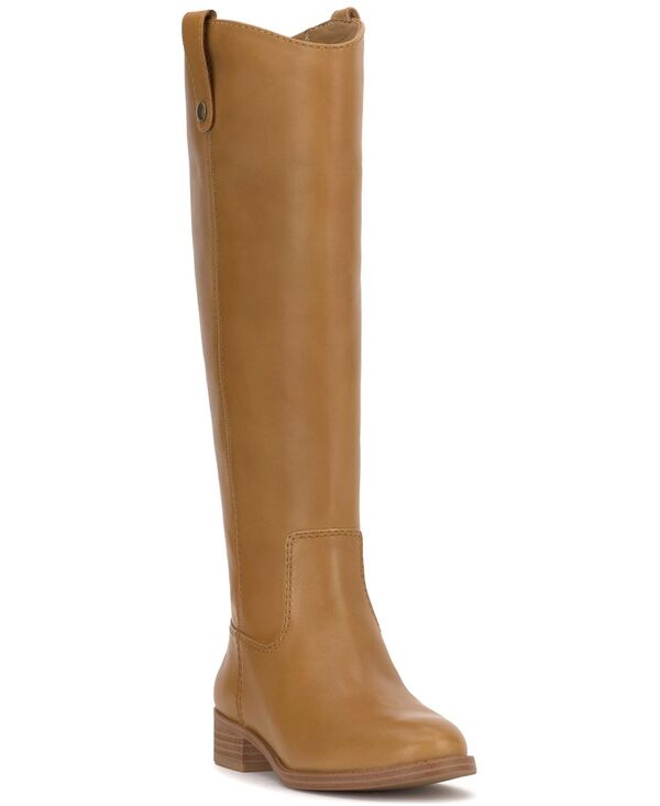 アイ.エヌ.シー インターナショナル コンセプト レディース シューズ ブーツ・レインブーツ レザー I.N.C. International Concepts Fawne Riding Leather Boots Regular Wide Calf & Extra Wide Calf Amber Leather アンバー