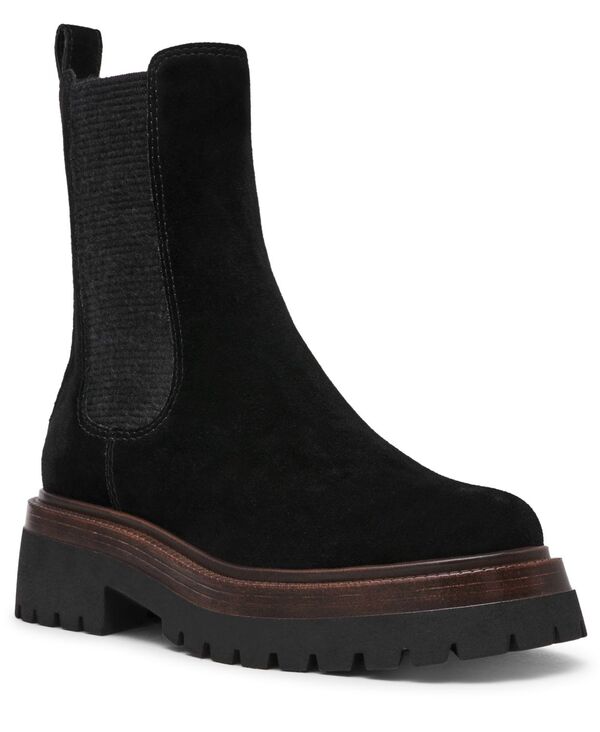 スティーブ マデン レディース シューズ ブーツ・レインブーツ チェルシー ブーツ Steve Madden Women's Blitzen Lug-Sole Chelsea Booties Black ブラック|ReVida 店