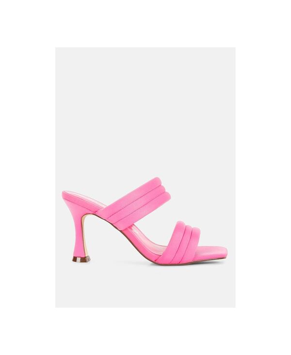 ロンドンラグ レディース シューズ サンダル キルティング ヒール London Rag New Crush Quilted Spool Heel Sandals Women Pink ピンク 19,786円
