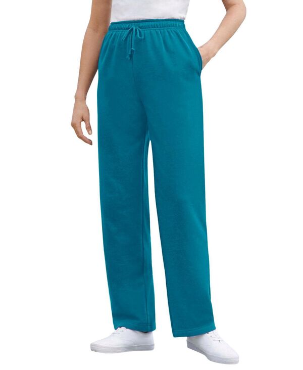 ウーマン ウィズイン レディース ボトムス カジュアルパンツ パンツ スウェットパンツ フリース Woman Within Women's Within Better-Fleece Pull-On Drawstring Sweatpants Deep teal ティール
